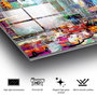Wallity Pintura Decorativa de Vidrio Templado Multicolor 70 x 100 cm